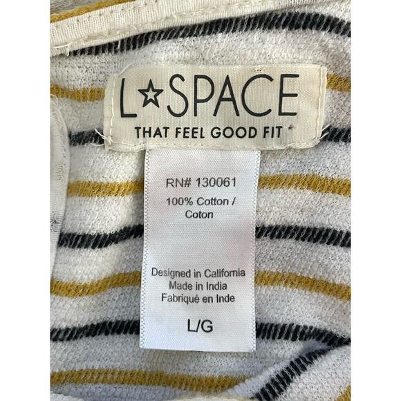 L*Space Everywhere I Go Mini Dress Large Surfs Up Stripe Large Beach Pool Resort - Picture 4 of 13